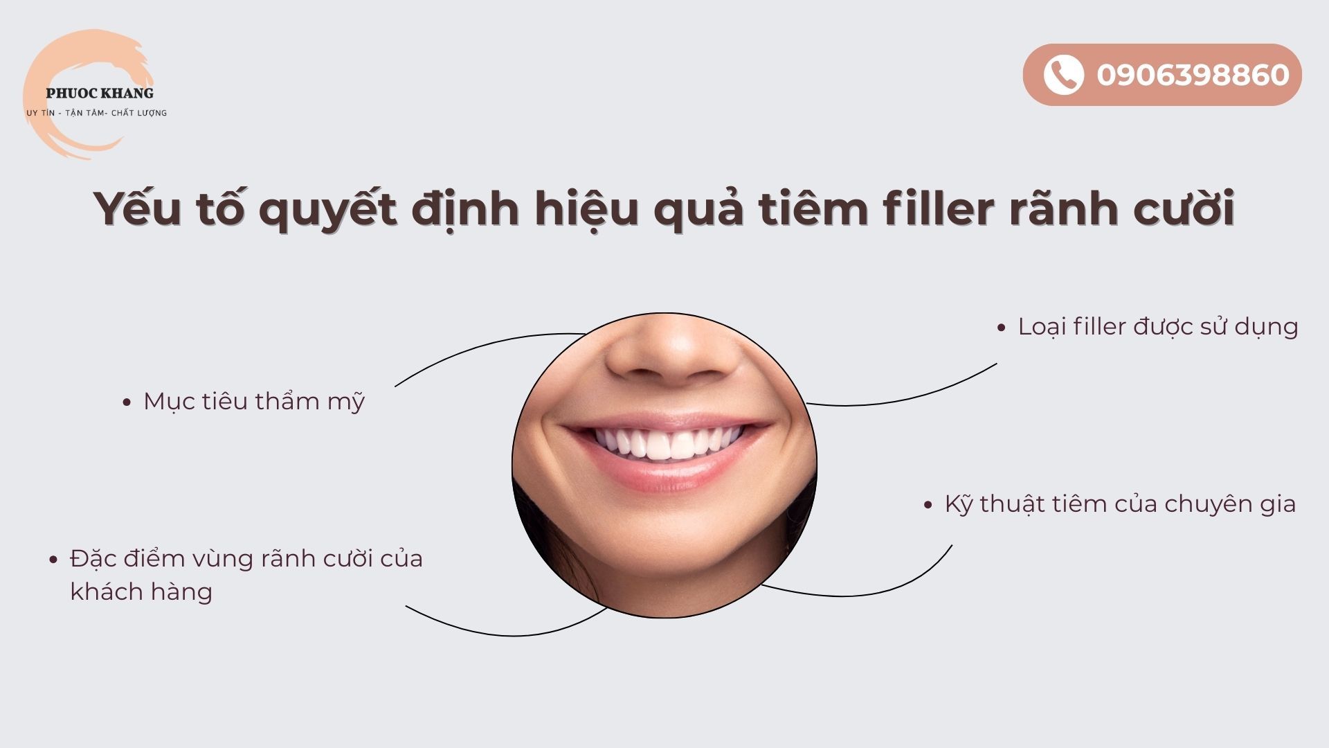 Yếu tố quyết định hiệu quả tiêm filler rãnh cười