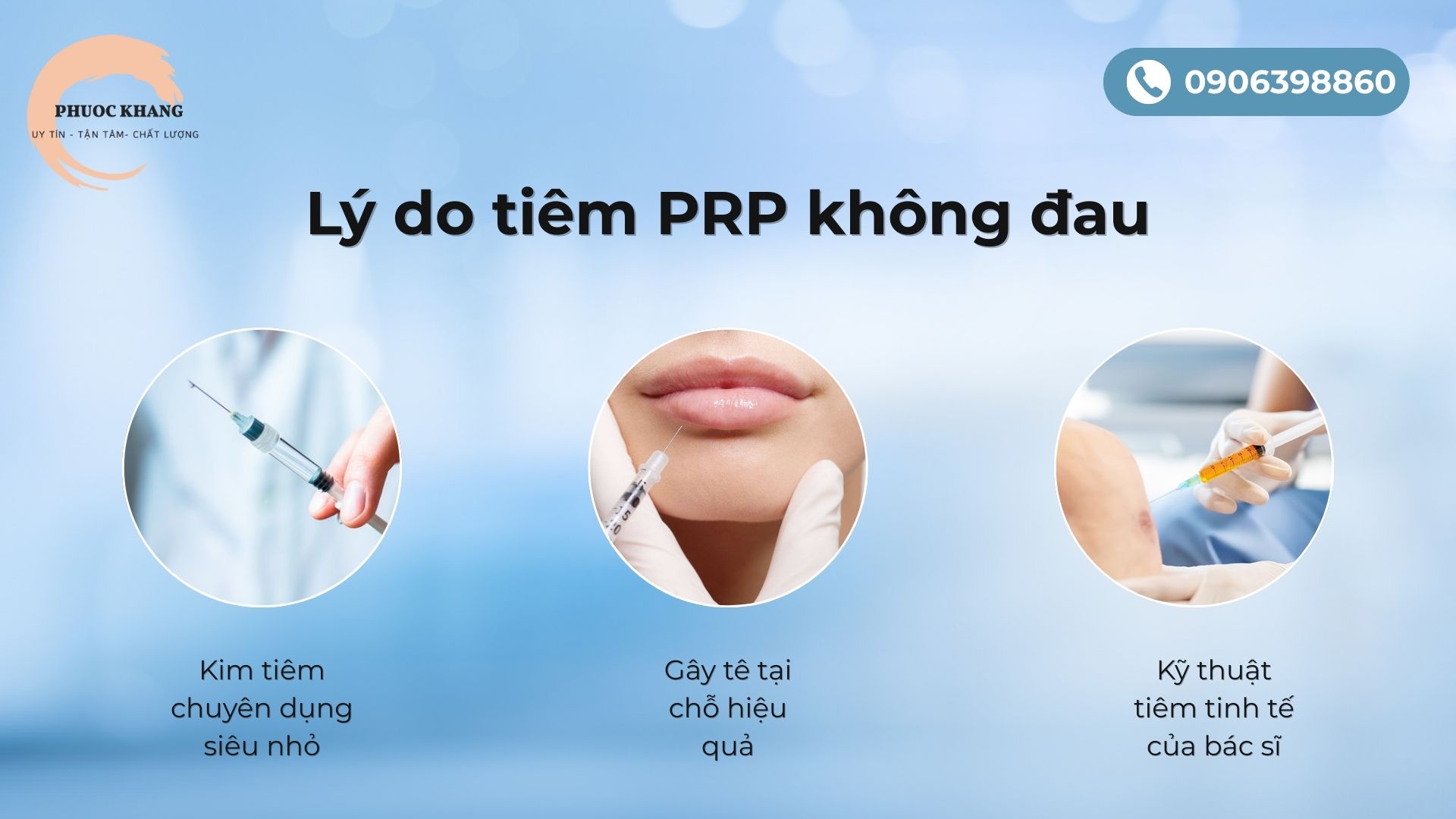 Lý do tiêm PRP không đau