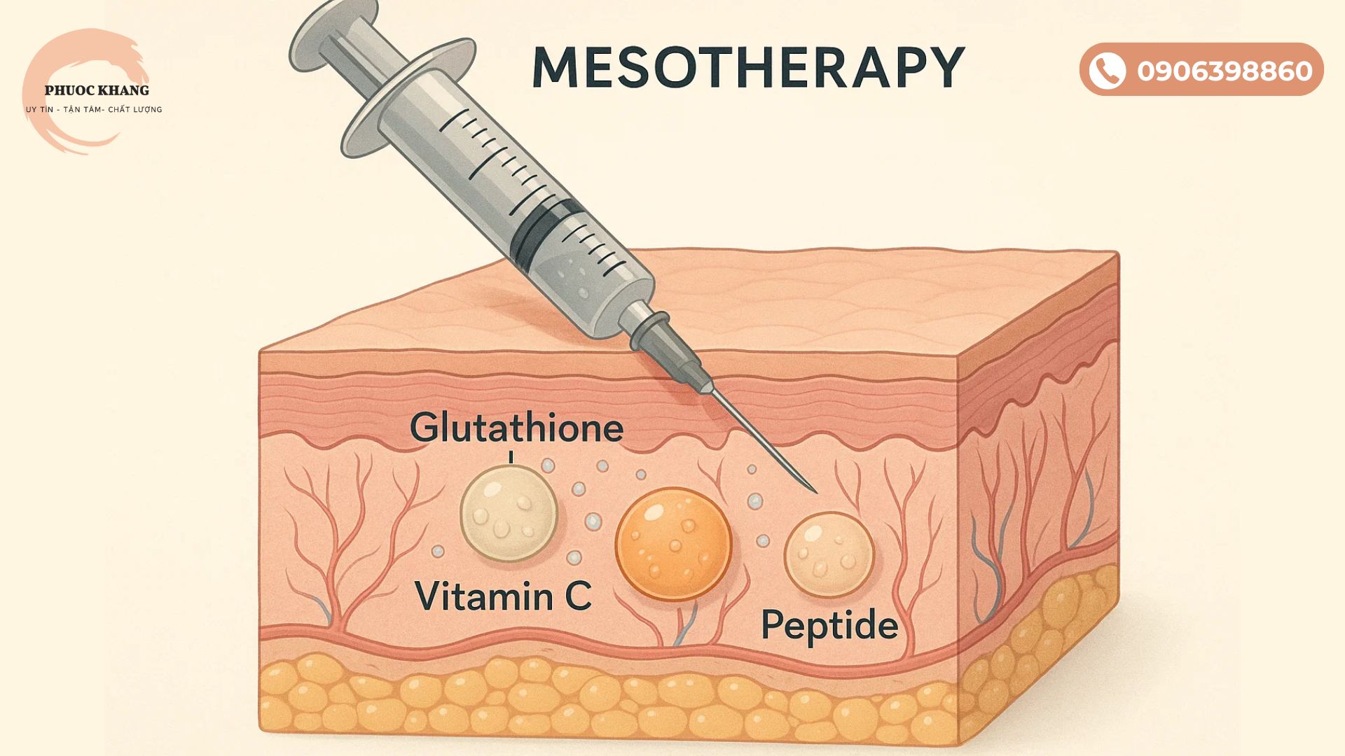 Mesotherapy đưa các hoạt chất vào da giúp làm sáng da