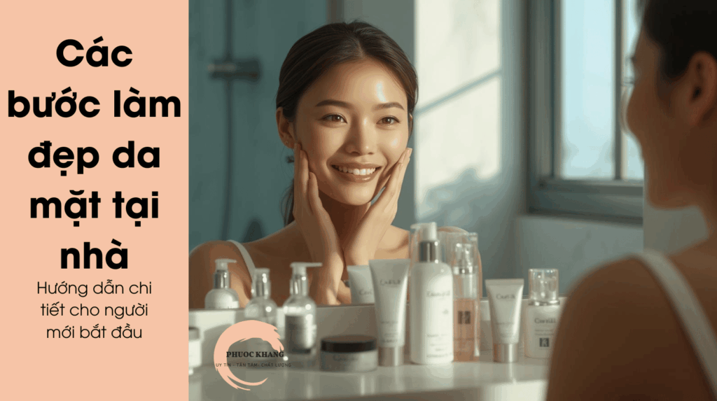 hướng dẫn các bước làm đẹp da mặt tại nhà khoa học và chi tiết.