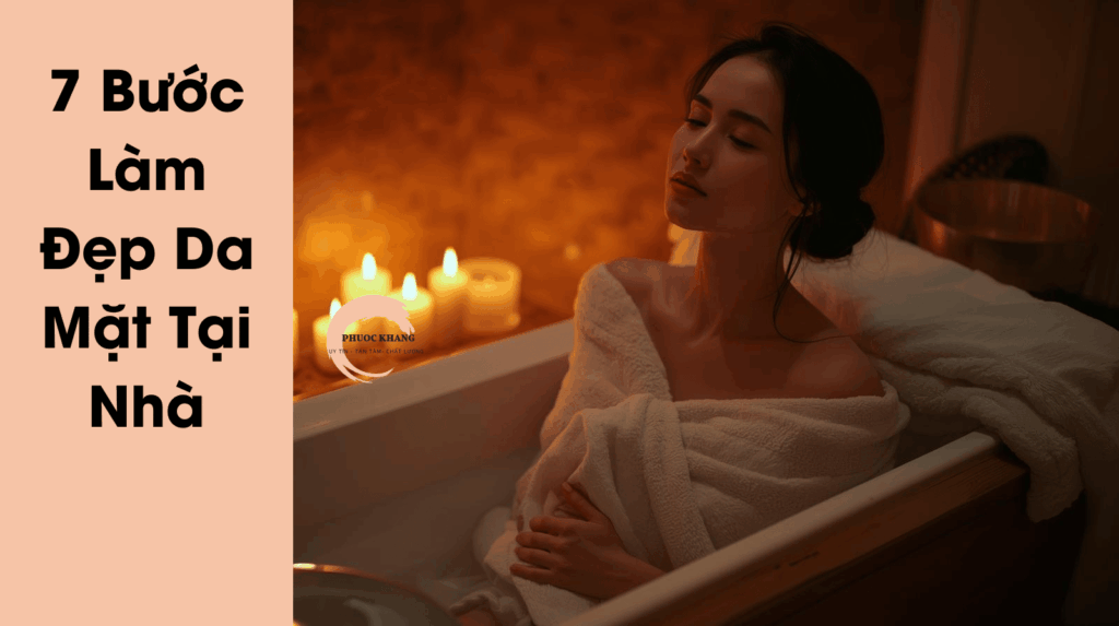 hướng dẫn 7 bước làm đẹp da mặt tại nhà chuẩn spa mỗi tối.
